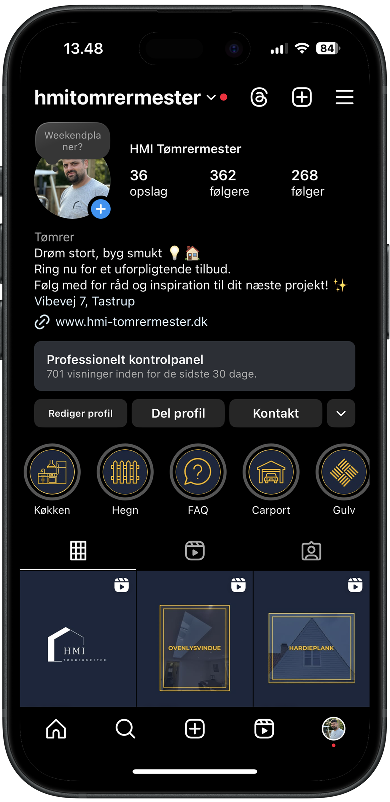 Mobil mockop visende sociale medier